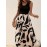 Geo Print Splicing Dress, Casual Sleeveless Maxi Tank Dress, Women's Clothing