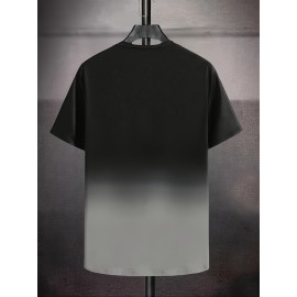 Men's Color Matching T-shirt, Casual Short Sleeve Crew Neck Tee, Men's Clothing For Summer Outdoor