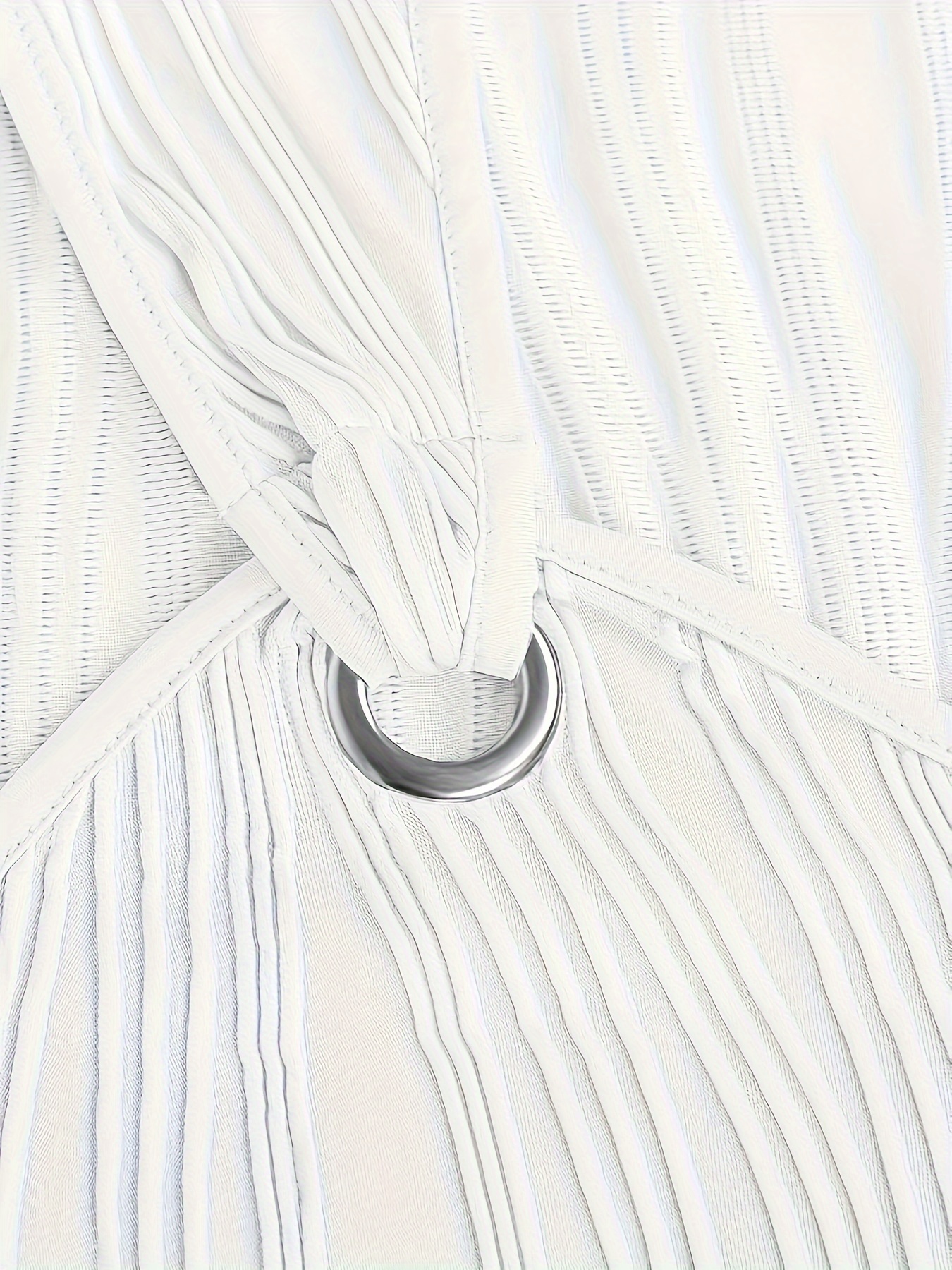 wavy stripe solid dress casual v neck sleeveless mini dress womens clothing details 22