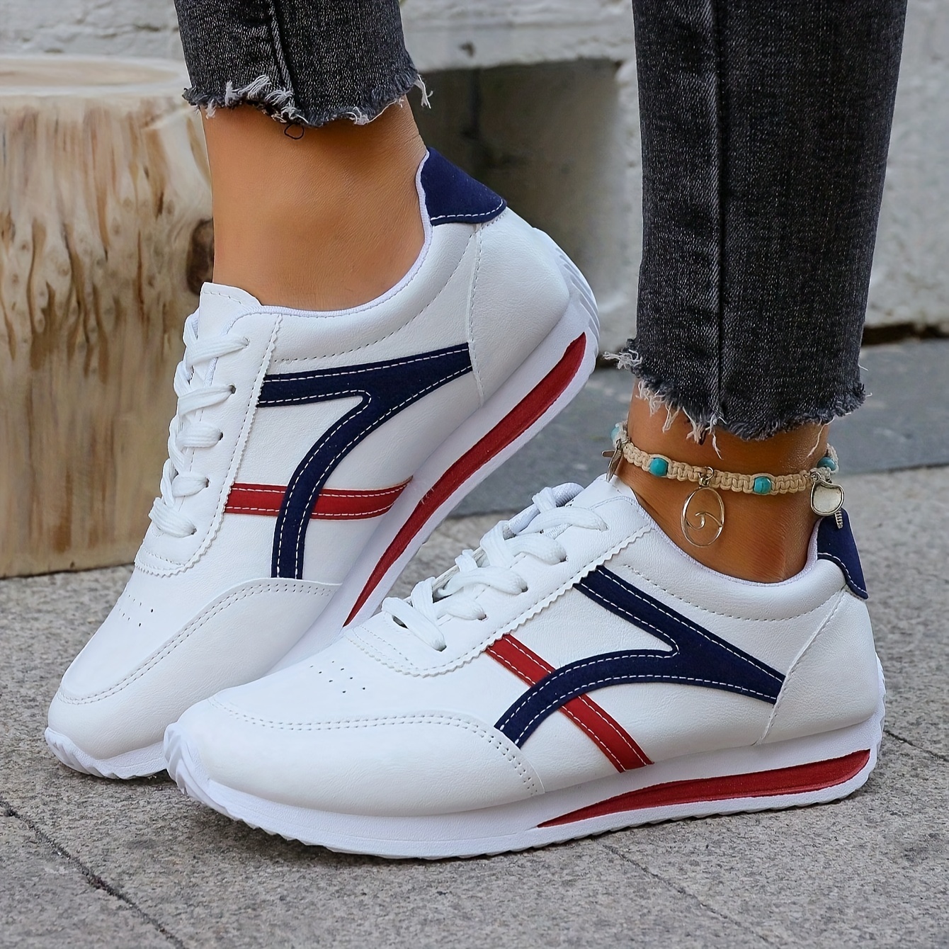 fashion lace sneakers women s style soft sole details 4